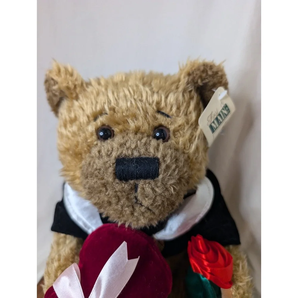 First‎ And Main 'Romeo' Plush Bear With Rose And Tux And Gift Valentine